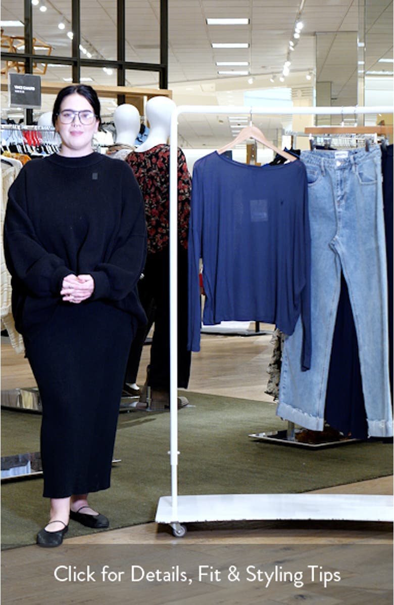 Rita Francesco Long Sleeve Boatneck T-Shirt, sales video thumbnail