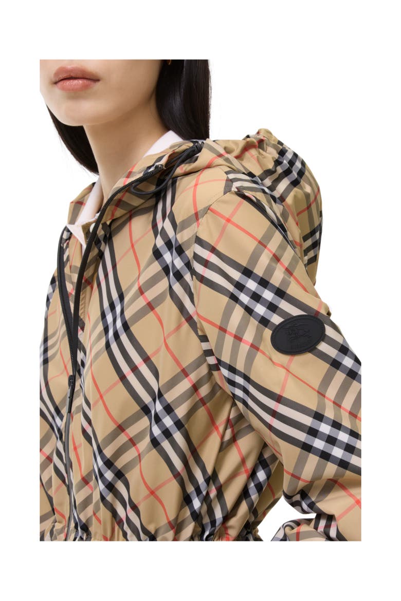 Check Whitstable Hooded Jacket, Alternate, color, Sand beige