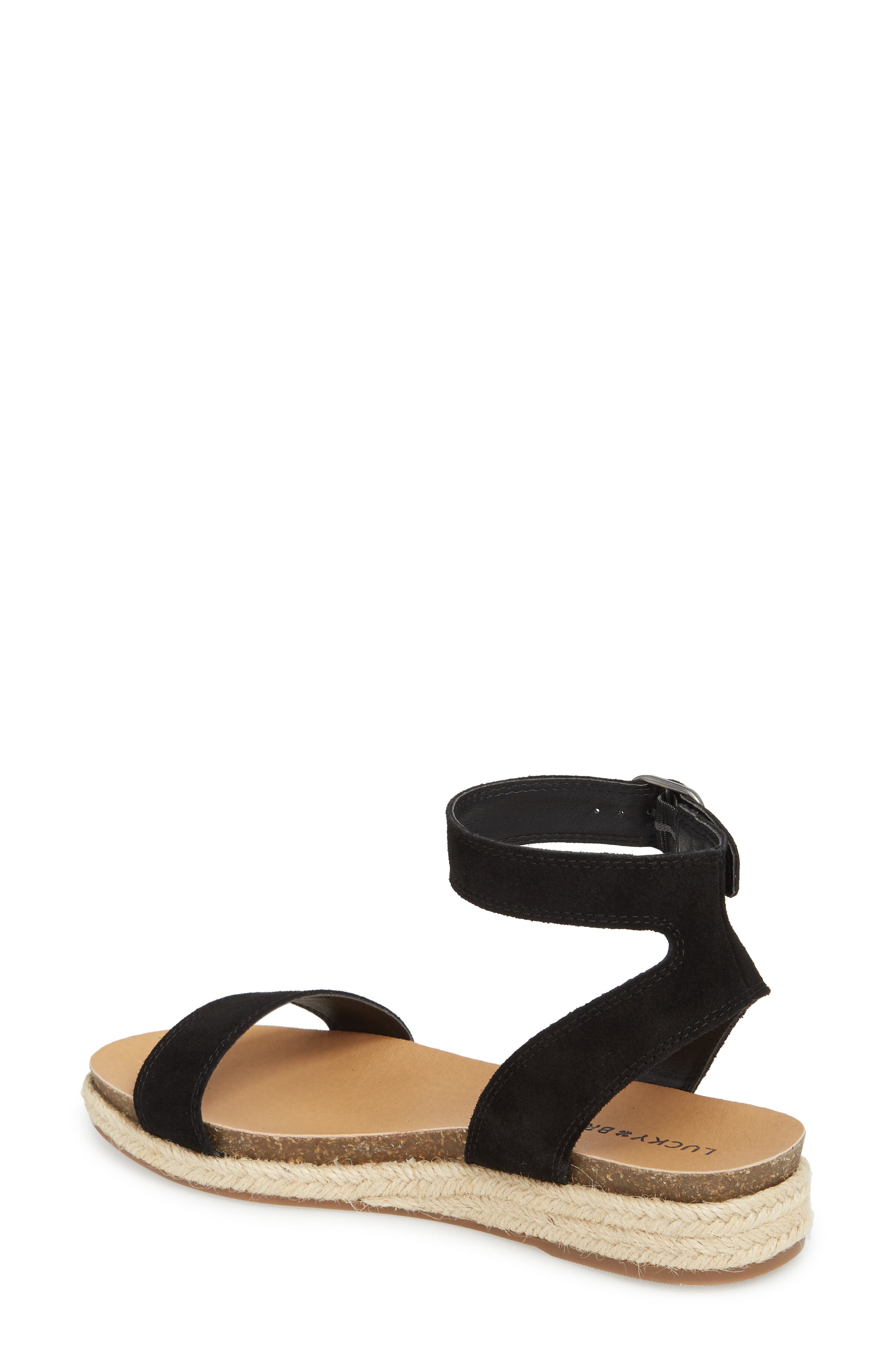 Lucky Brand Garston Espadrille Sandal, Alternate, color, Black