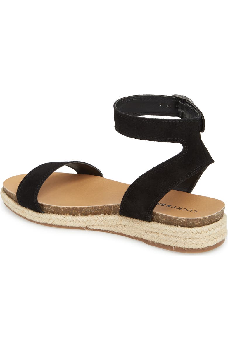 Lucky Brand Garston Espadrille Sandal, Alternate, color, Black