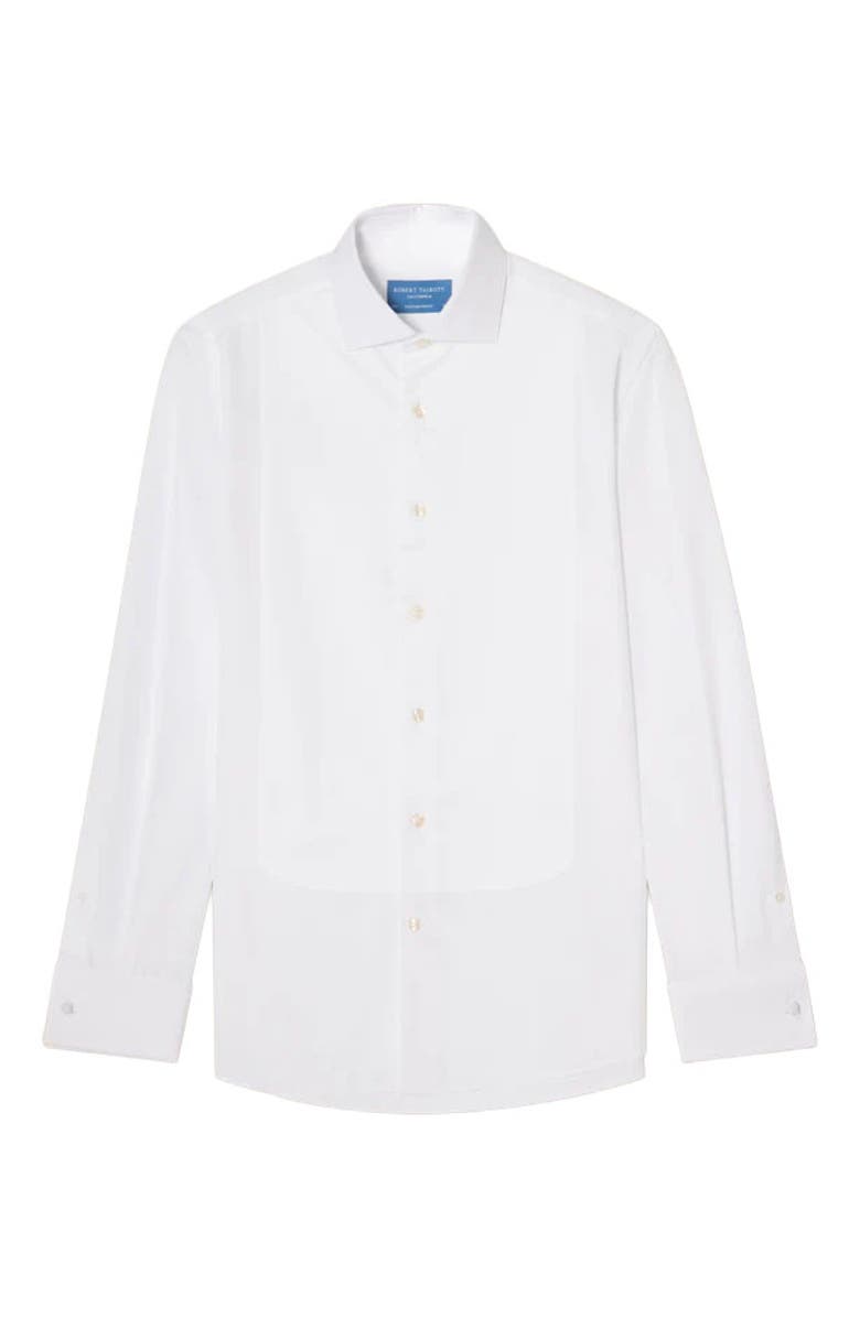 Robert Talbott Reynolds Pique Bib Formal Shirt in Contemporary Fit, Alternate, color, White