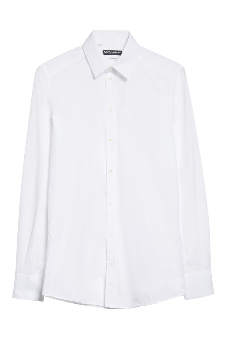 Men's Cotton Button-Up Shirt, Alternate, color, OPTICAL WHITE
