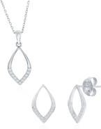 SIMONA Cubic Zirconia Marquise Stud Earrings & Pendant Necklace Set
