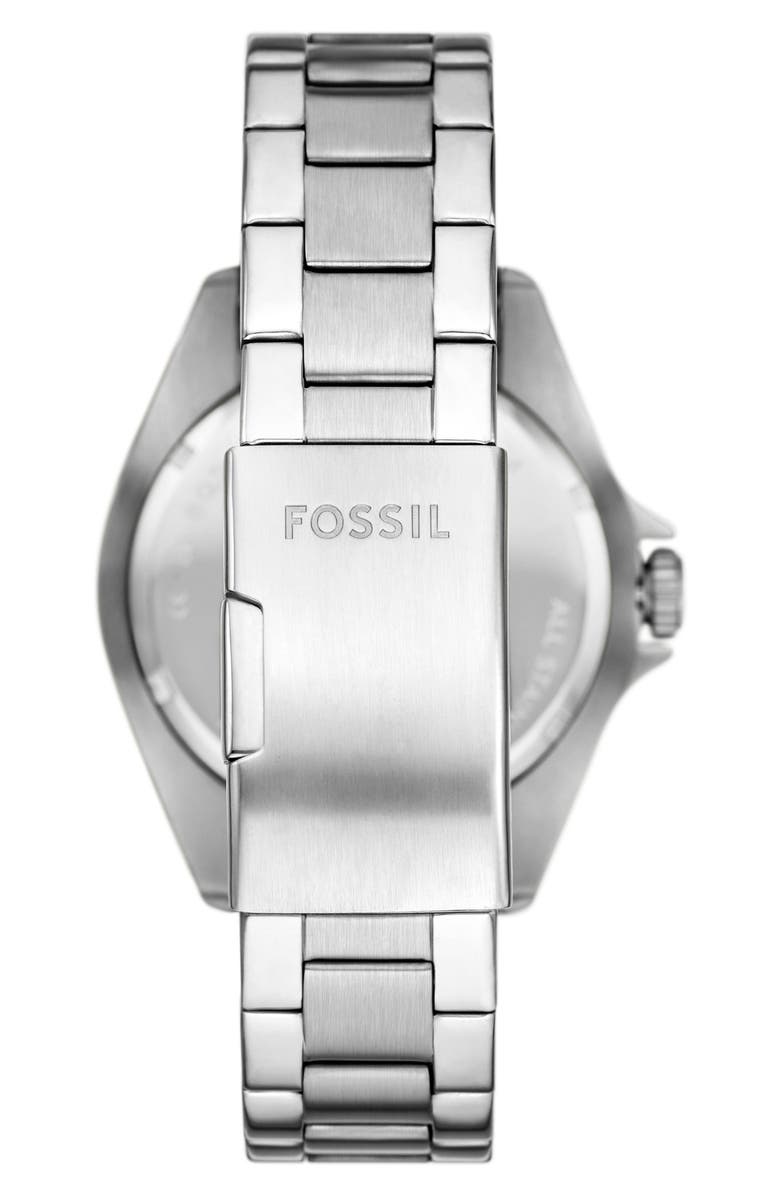 Fossil Dalton Three-Hand Bracelet Watch, 42mm, Alternate, color, Silver
