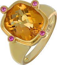 Bony Levy Iris Citrine & Pink Sapphire Statement Ring