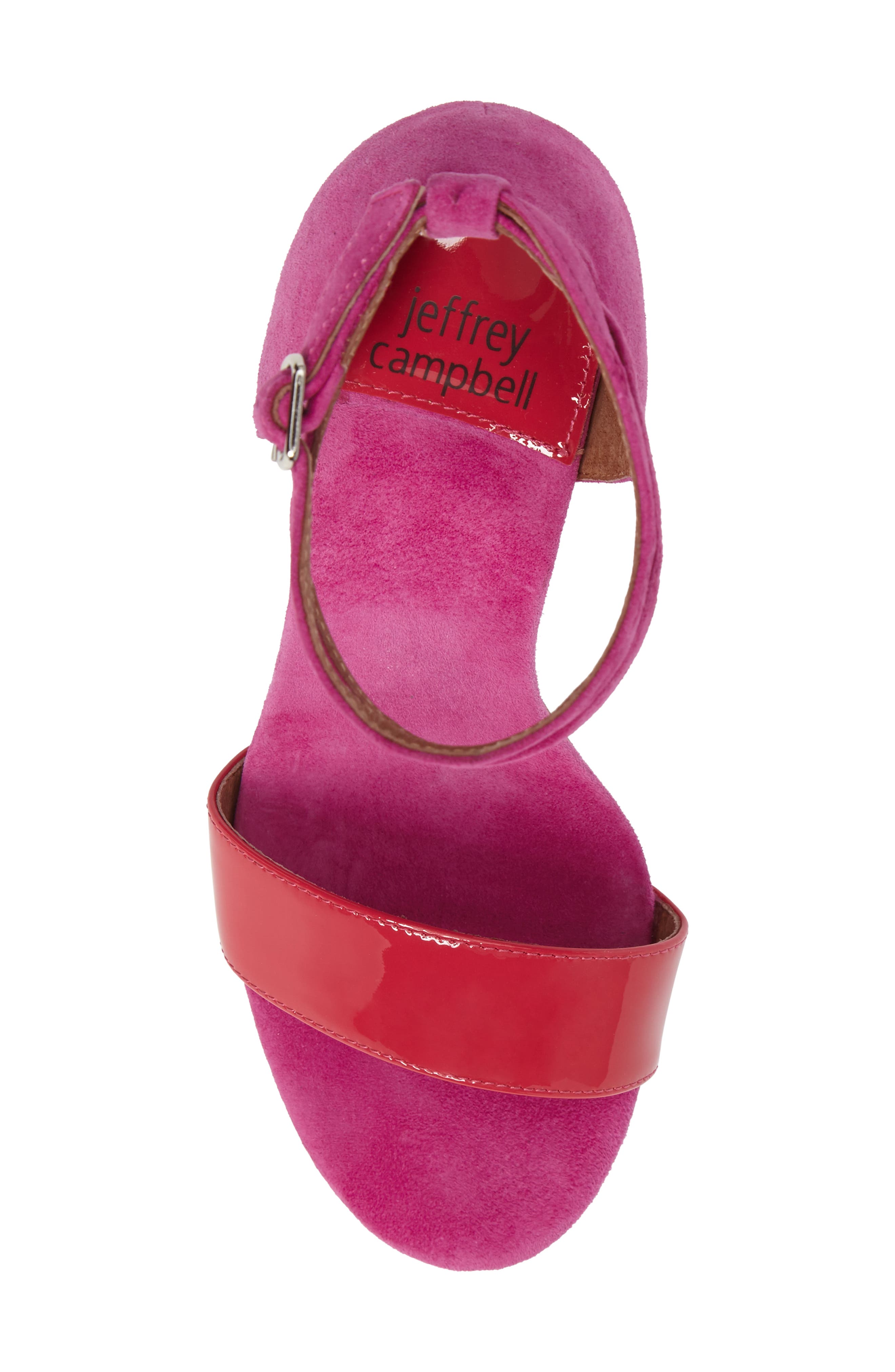 Kristy Ankle Strap Sandal, Alternate, color, FUCHSIA LEATHER