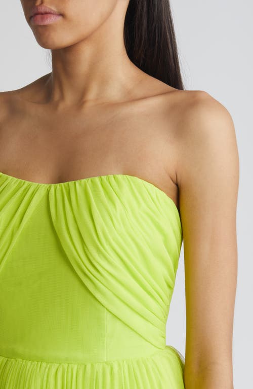 HUTCH HUTCH PLEATED STRAPLESS TULLE MINIDRESS