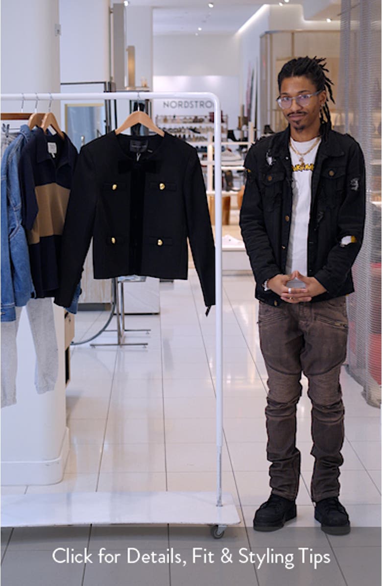 Velvet Trim Jacket, sales video thumbnail