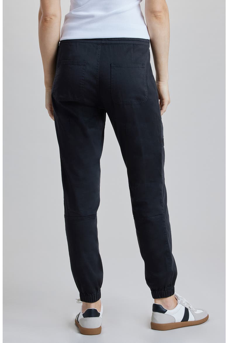Milla Cotton Blend Sateen Joggers, Alternate, color, BLACK