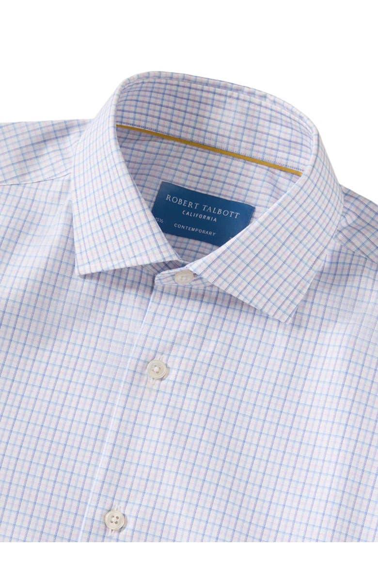 Robert Talbott Reynolds Mini Tattersall Shirt in Contemporary Fit, Alternate, color, Pink