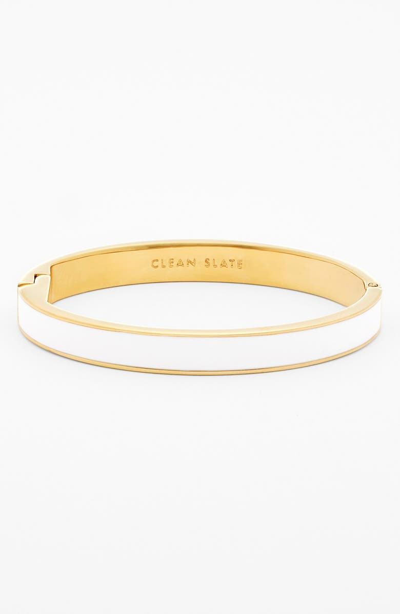 Kate Spade New York 'idiom - true blue' enamel hinge bangle, Main, color, 