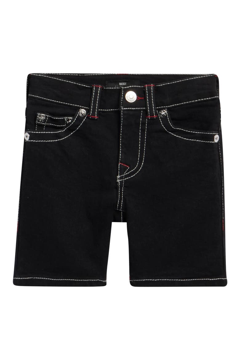 Kids' Denim Shorts, Main, color, BLACK