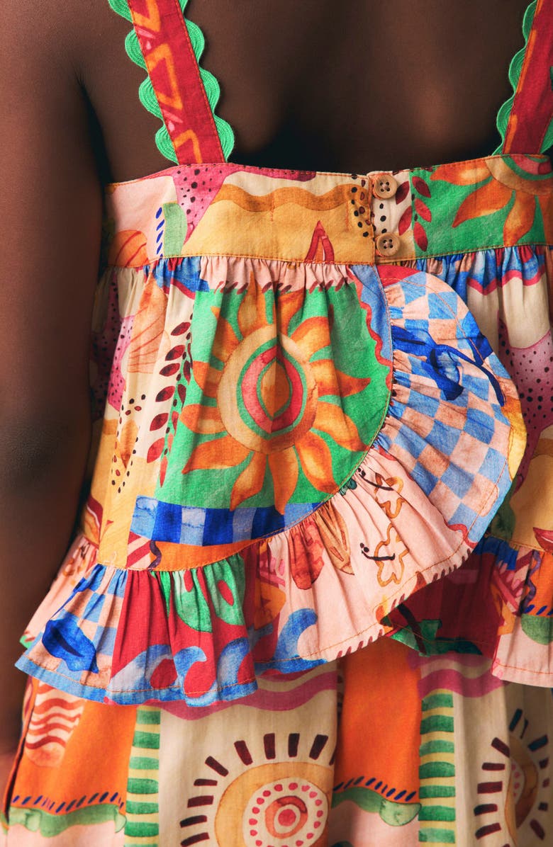 NEXT Kids' Postcard Print Tank & Wide Leg Pants Set, Alternate, color, Red