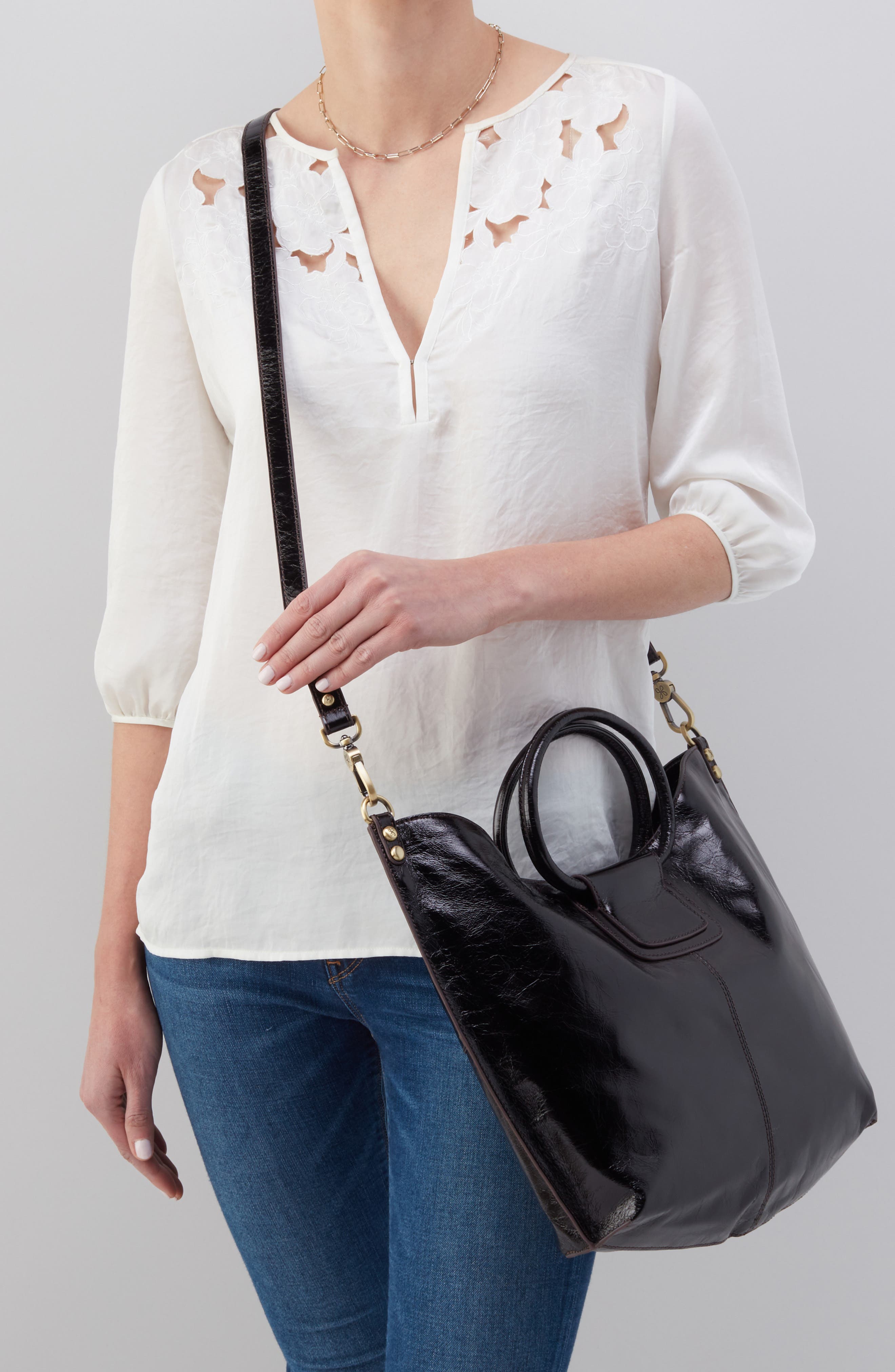 HOBO Sheila Crinkle Leather Tote, Alternate, color, 