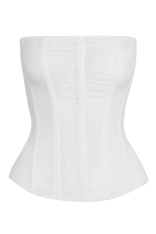 Leau Muse Mesh Corset Top In White