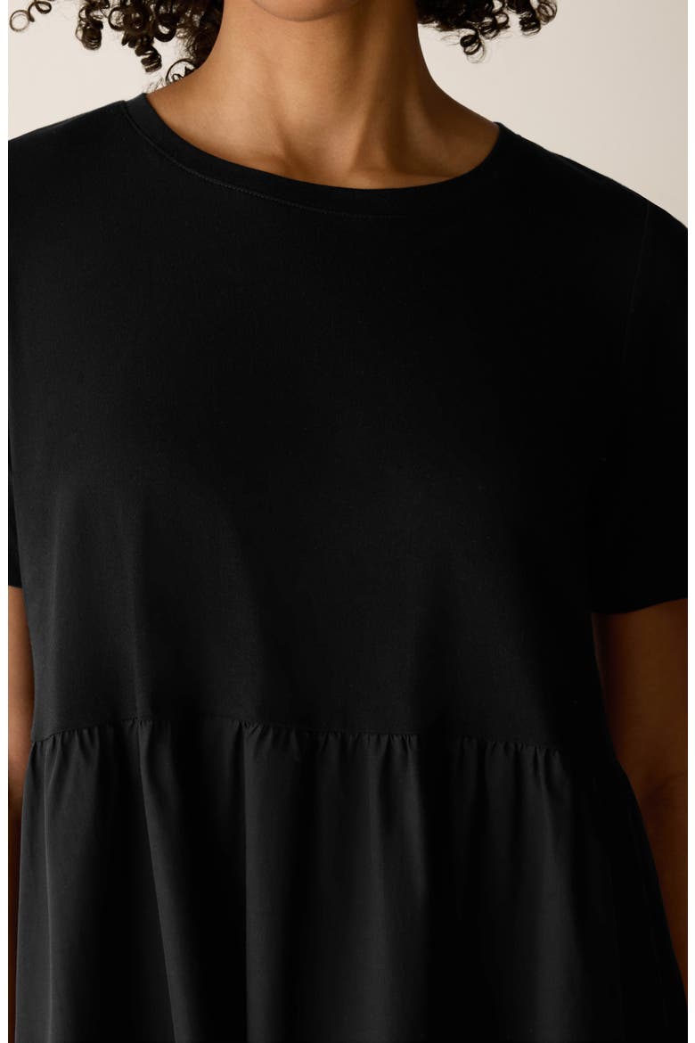 Sleeveless Organic Cotton Knit Midi Dress, Alternate, color, BLACK