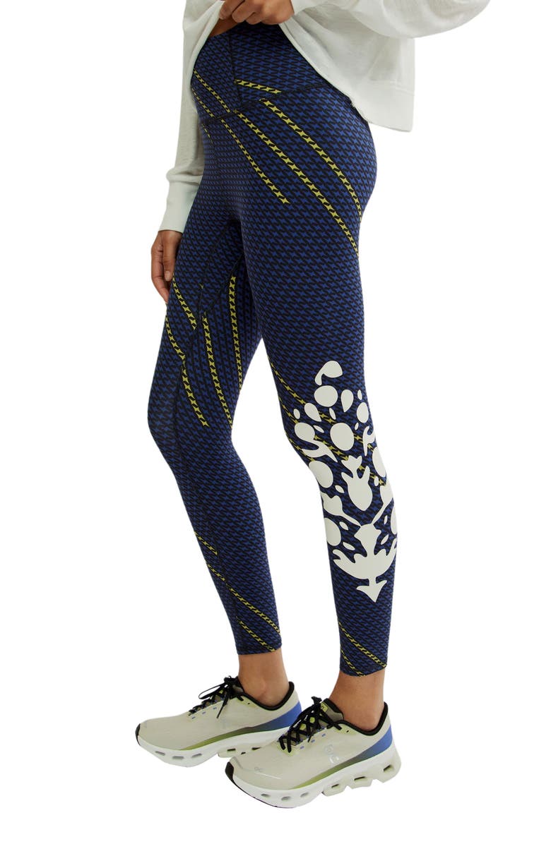 Free People FP Movement Never Better Graphic Leggings, Alternate, color, Black Combo