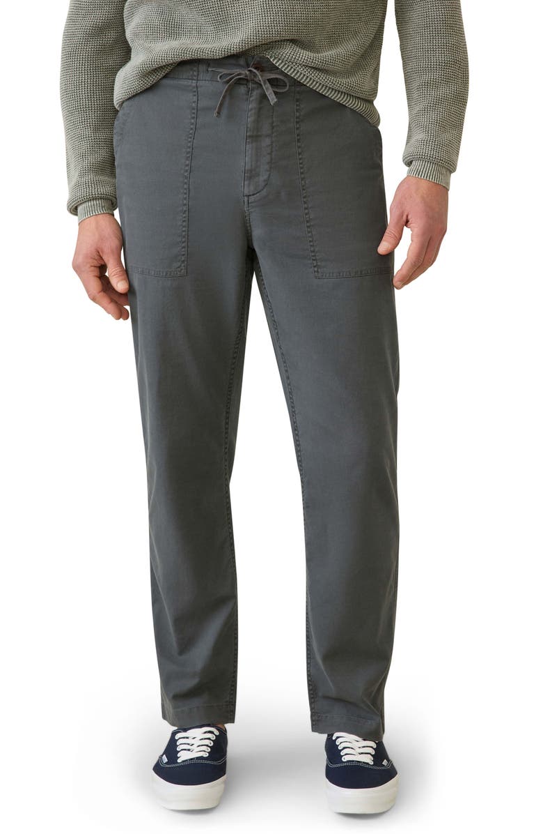 Faherty Dune Drawstring Utility Pants, Main, color, Graphite Tide