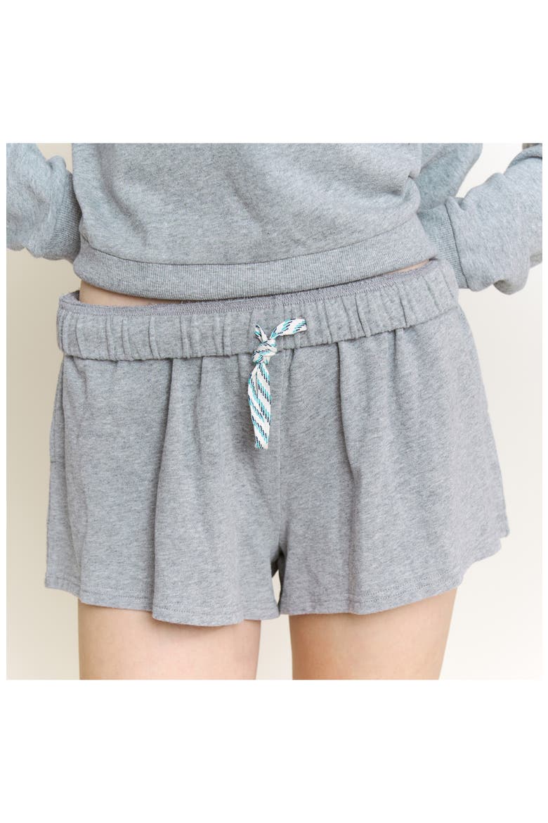 Weekend Club Short Pajamas, Alternate, color, HEATHER GREY