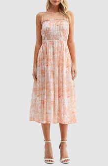 Lush Smocked Midi Dress
