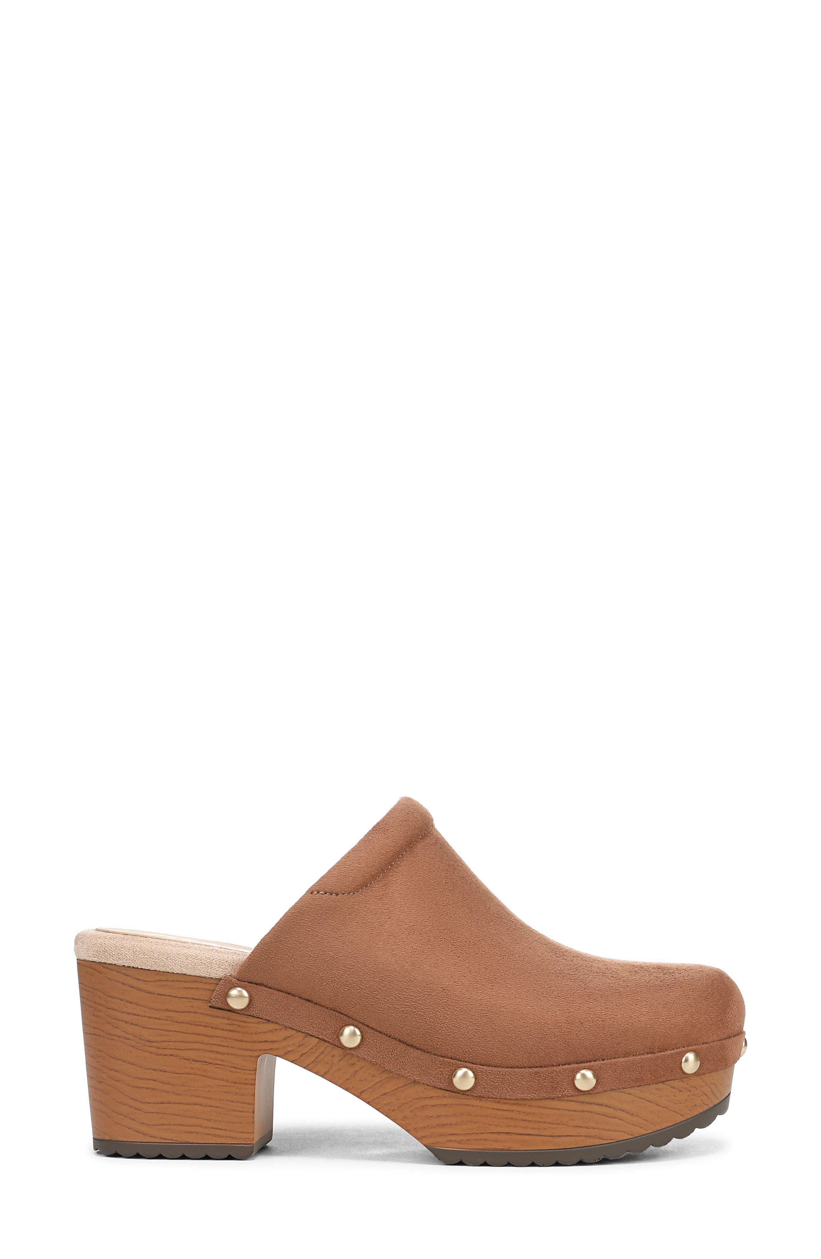 Classic Joy Clog, Alternate, color, HONEY BROWN MICROSUEDE