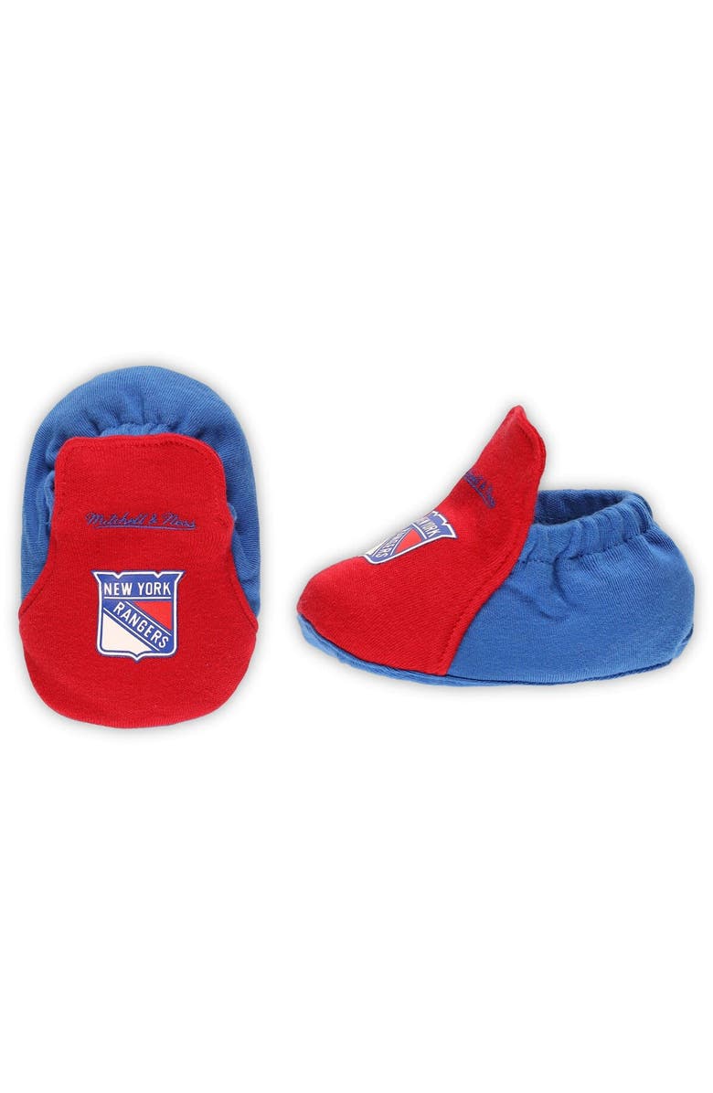 Mitchell & Ness Infant Mitchell & Ness Red/Blue New York Rangers Big Score 3-Pack Bodysuit, Bib and Bootie Set, Alternate, color, Red