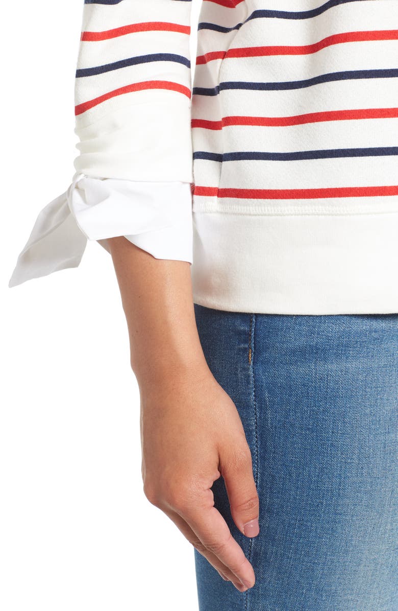 GIBSONLOOK Gibson Tie Sleeve Sweatshirt, Alternate, color,