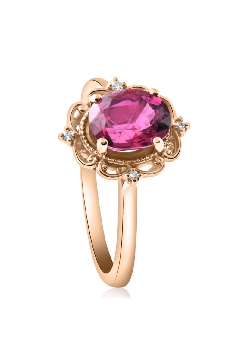 Bliss Diamond GIA Certified Ruby & Diamond 2.05Ct VS Vintage Engagement Ring in 14k Gold, Alternate, color, 14K Rose Gold