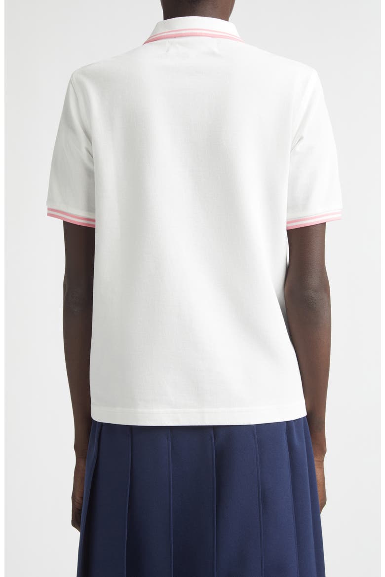 x Fred Perry Tipped Cotton Piqué Polo, Alternate, color, WHITE