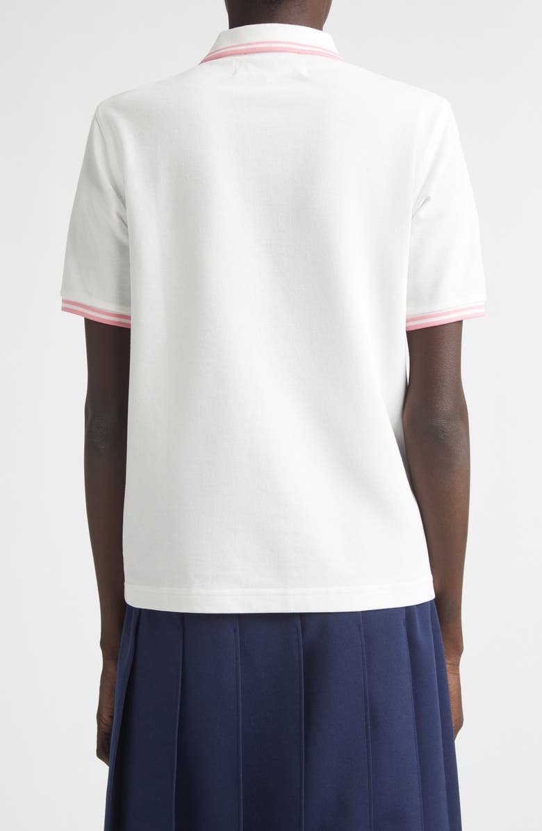 Comme des Garçons Girl x Fred Perry Tipped Cotton Piqué Polo, Alternate, color, White