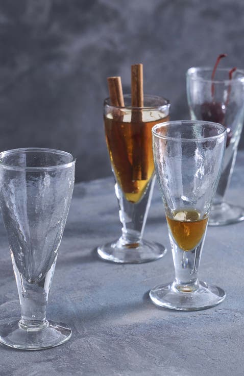 Pebbled Footed Aperitif Glasses - Set of 4