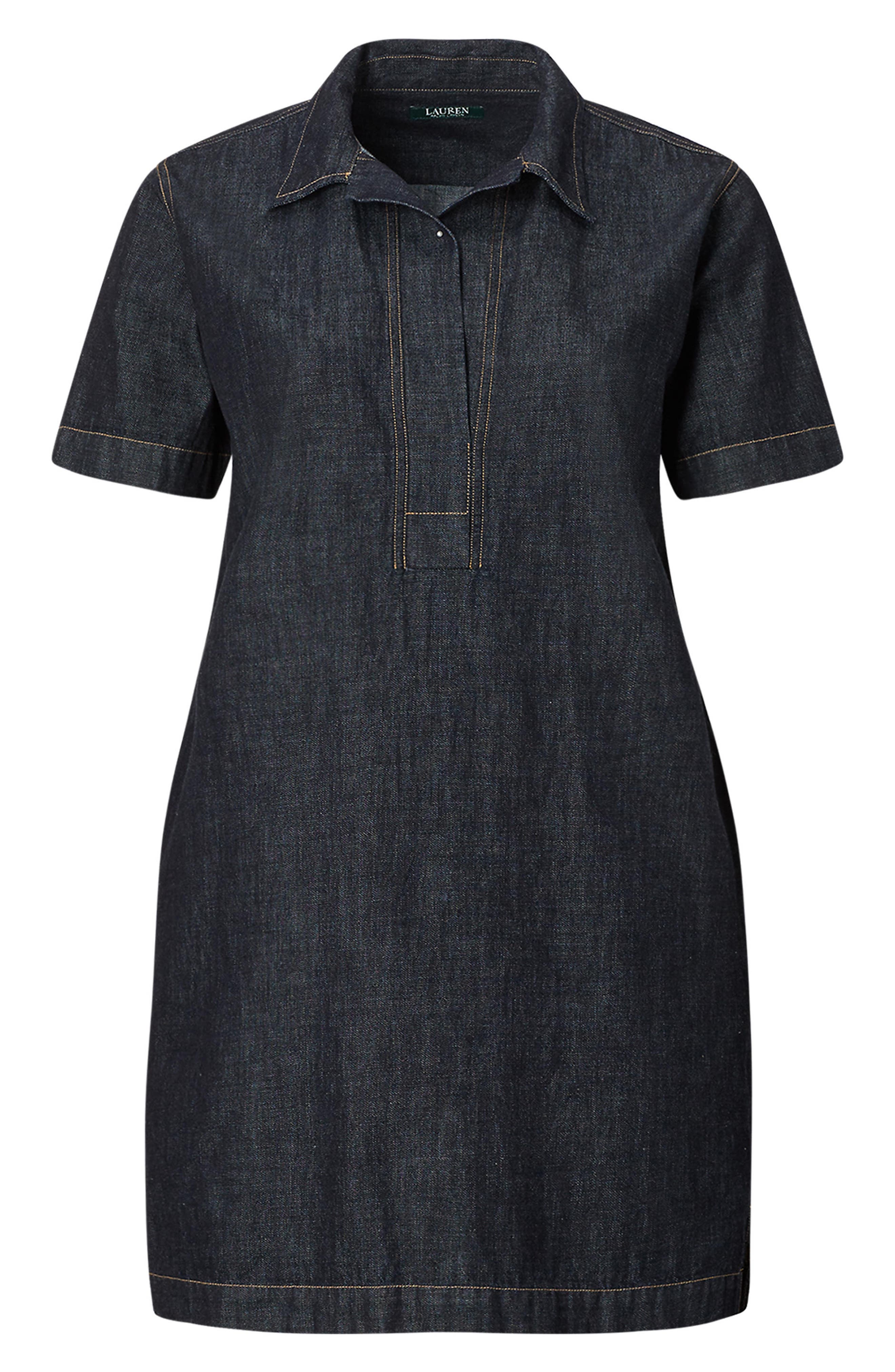lauren ralph lauren denim shift dress Lauren Ralph Lauren Women's Plus Size Denim Shift Dress - Jones Street Wash