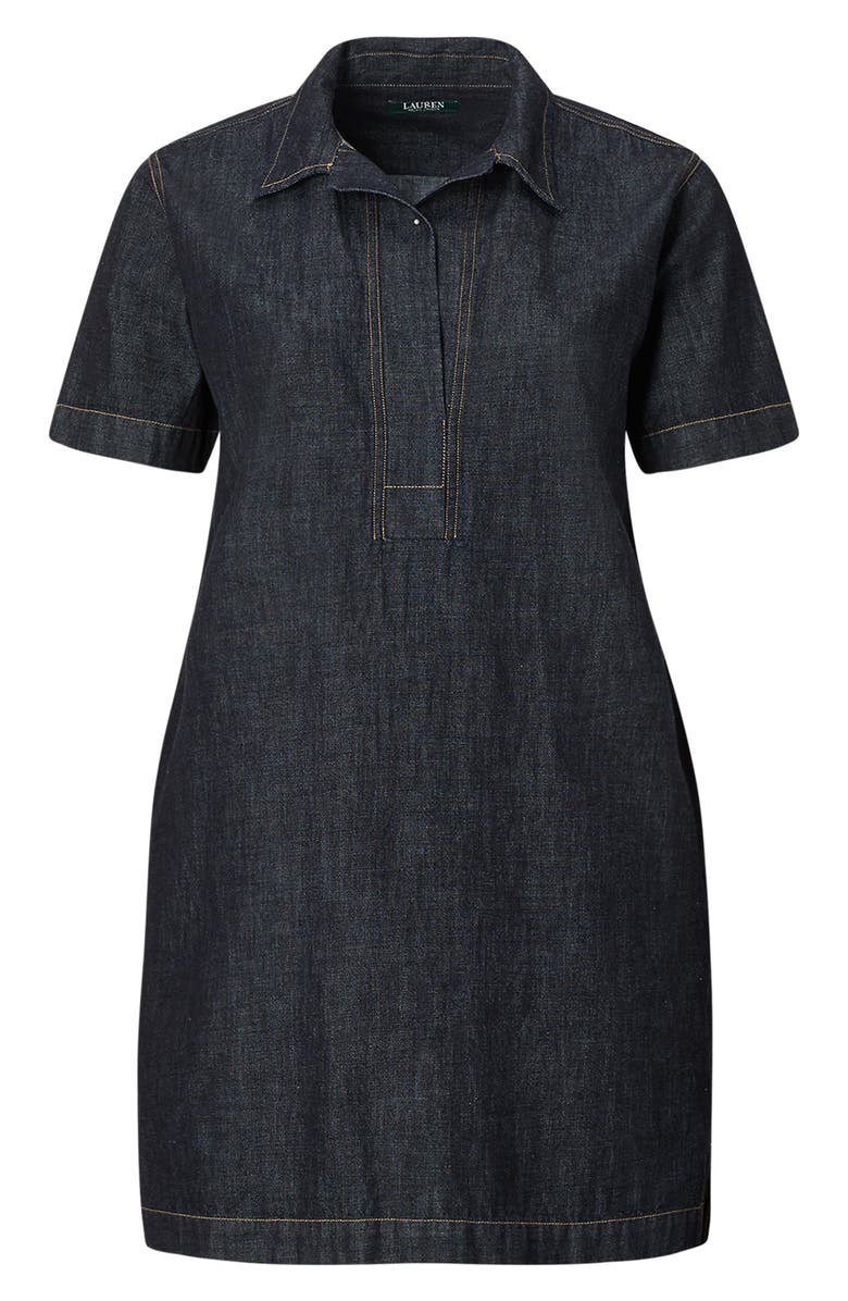 Lauren Ralph Lauren Chainna Cotton Denim Shift Dress, Alternate, color, Jones Street Wash