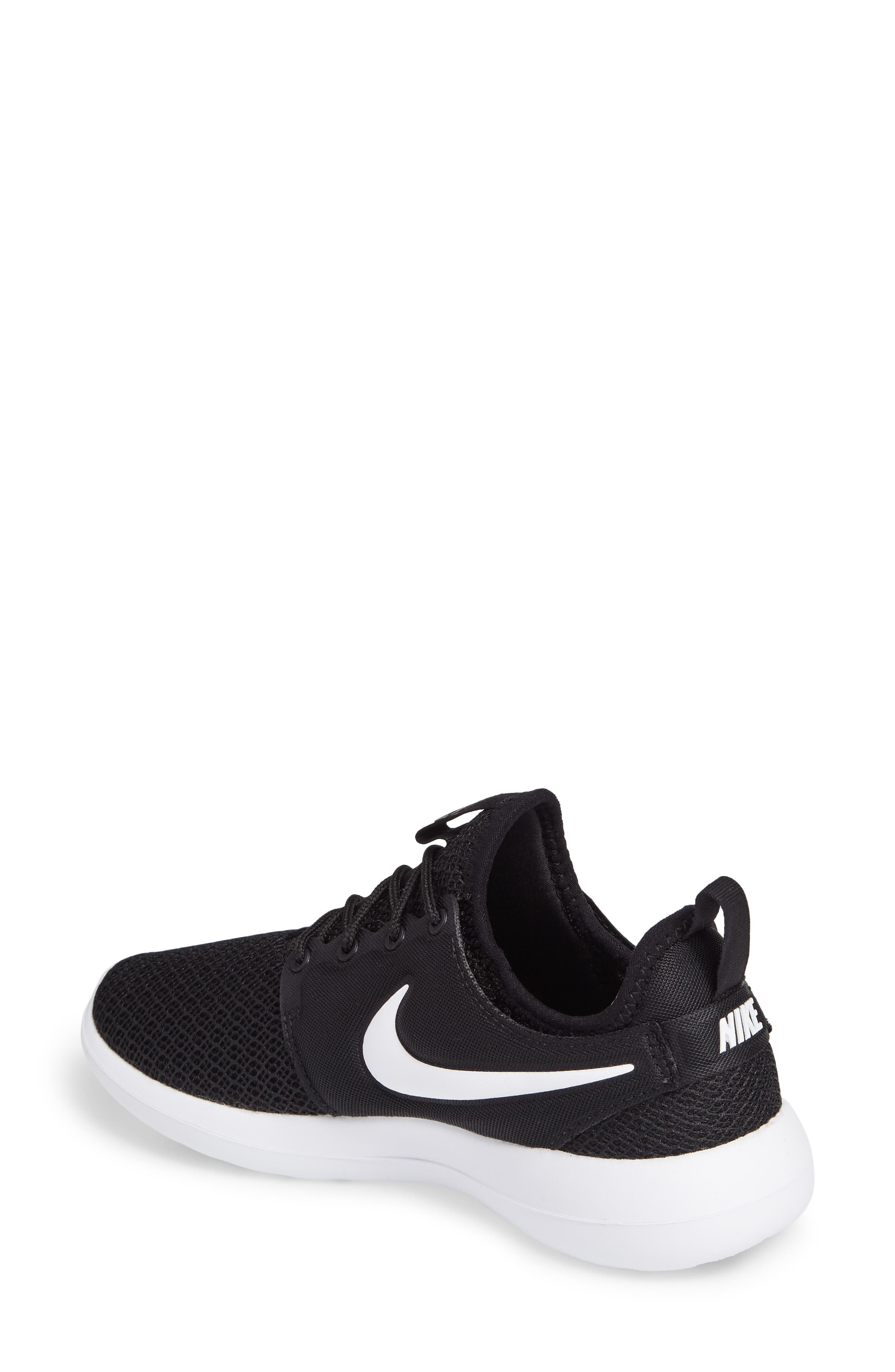 Roshe Two Sneaker, Alternate, color, BLACK/ WHITE