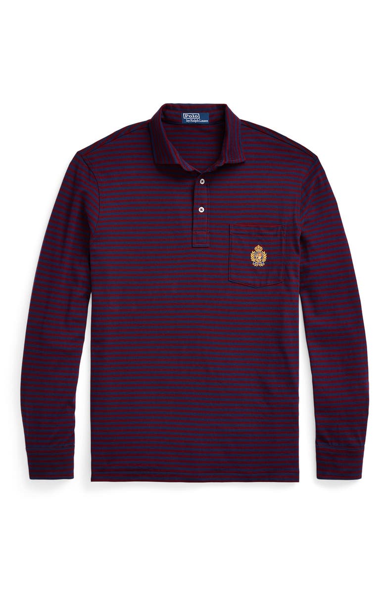 Polo Ralph Lauren Vintage Lisle Cotton Polo, Alternate, color, Classic Wine/ Newport Navy