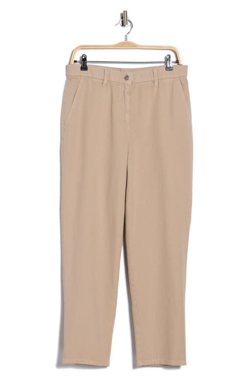 Eileen Fisher High Waist Stretch Organic Cotton Ankle Tapered Pants In White