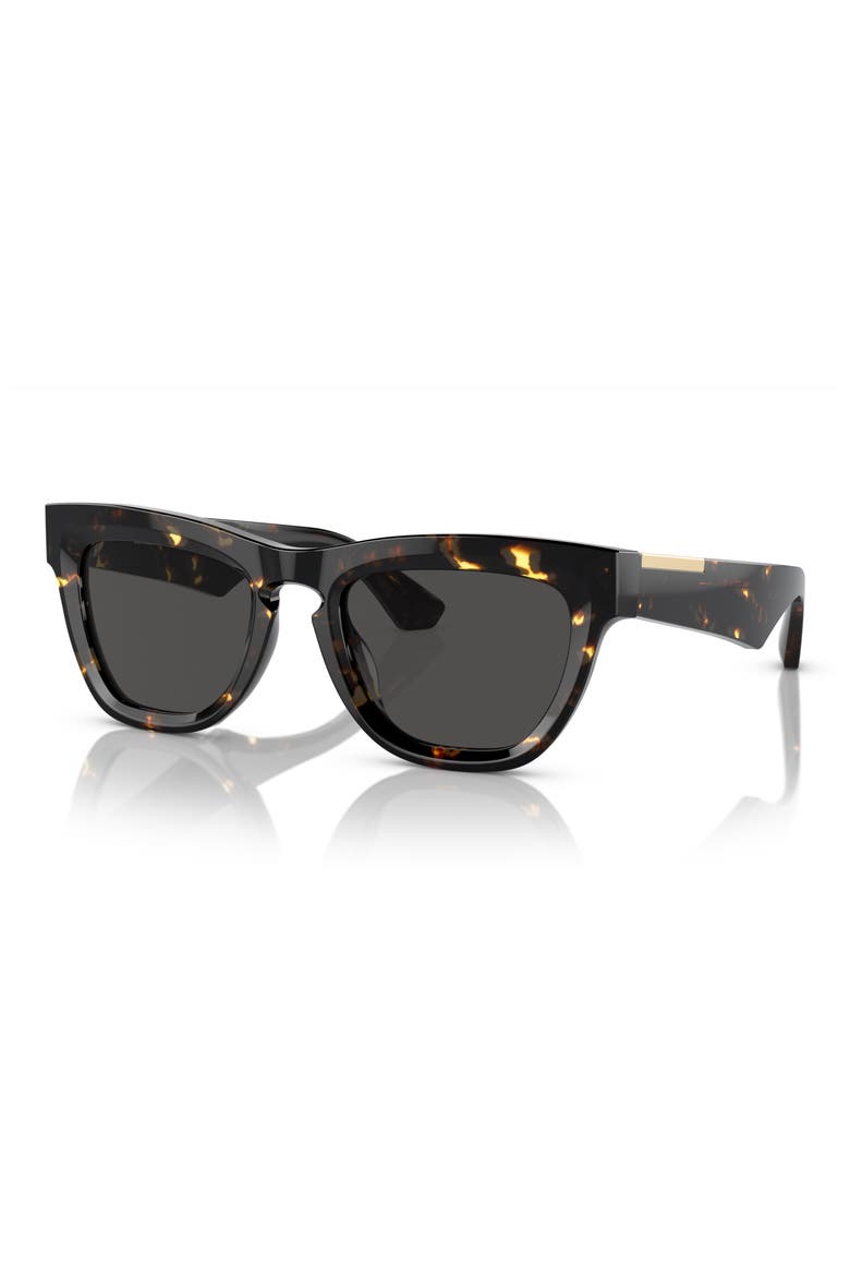 52mm Square Sunglasses, Alternate, color, DARK HAVANA
