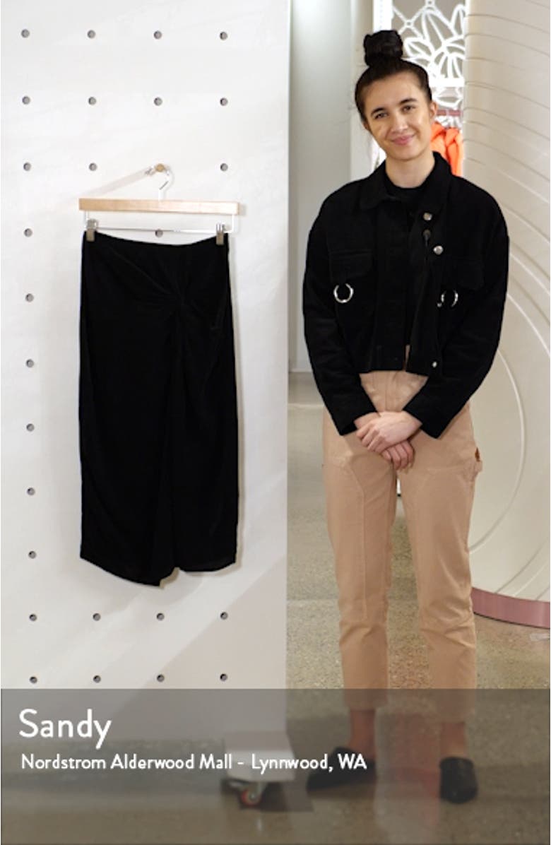 Twist Front Cupro Skirt, sales video thumbnail