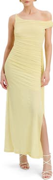 Bardot Layana Ruched Asymmetric Gown