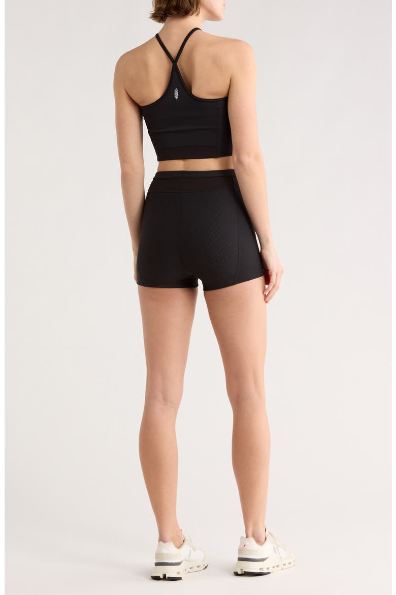 FP Movement Tapped Out Crop Top & Shorts Set, Alternate, color, BLACK