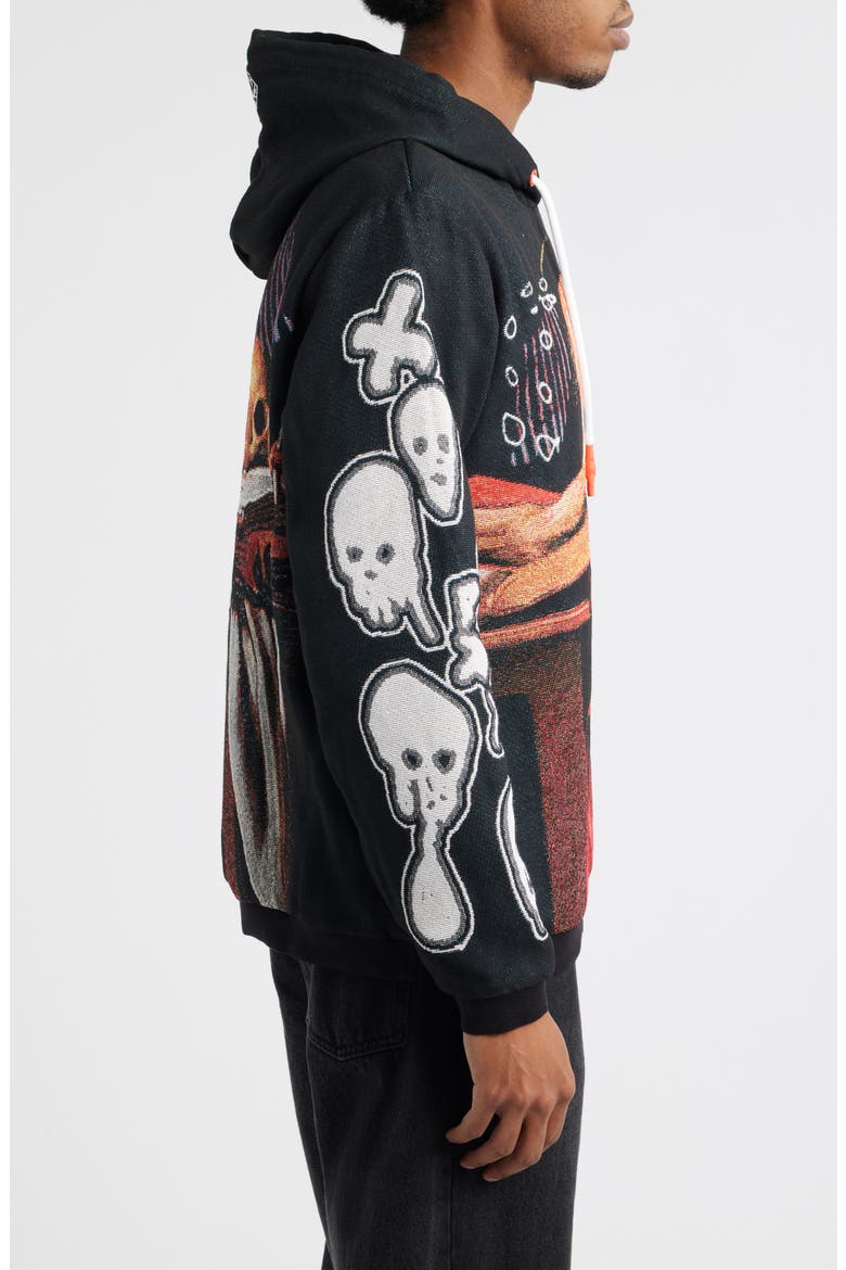 Saint Jerome Writing Hoodie, Alternate, color, BLACK