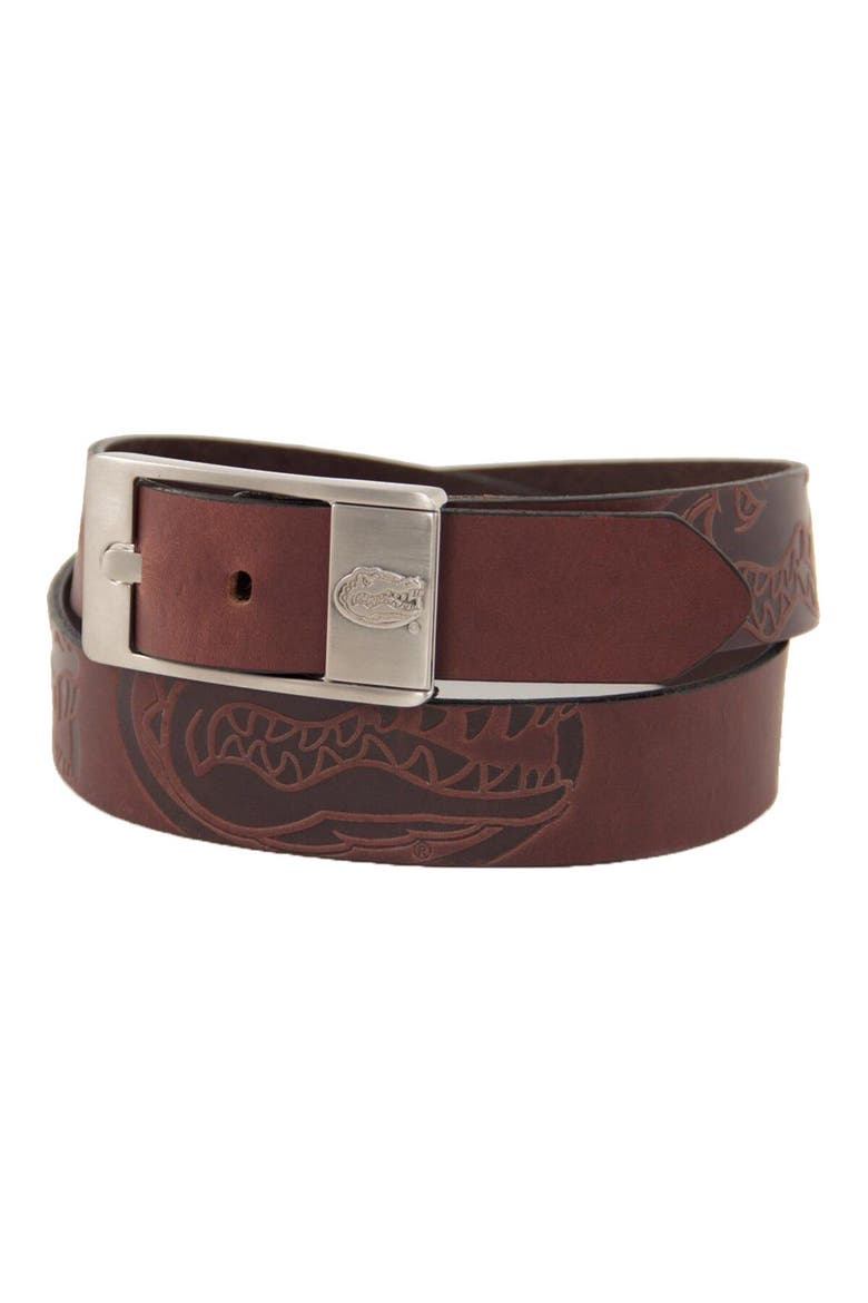 Florida Gators Brandish Leather Belt - Brown, Main, color, Brown