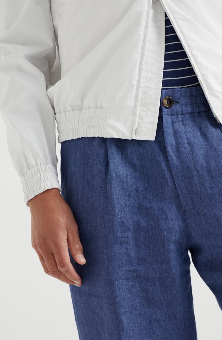 Brunello Cucinelli Délavé linen Bermuda shorts, Alternate, color, 