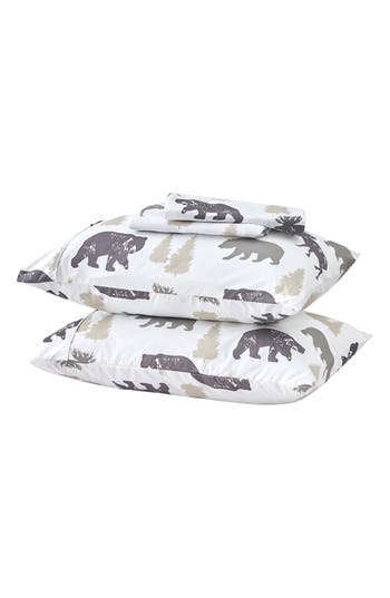 Woven & Weft Lodge Print 4-piece Microfiber Sheet Set In Brown