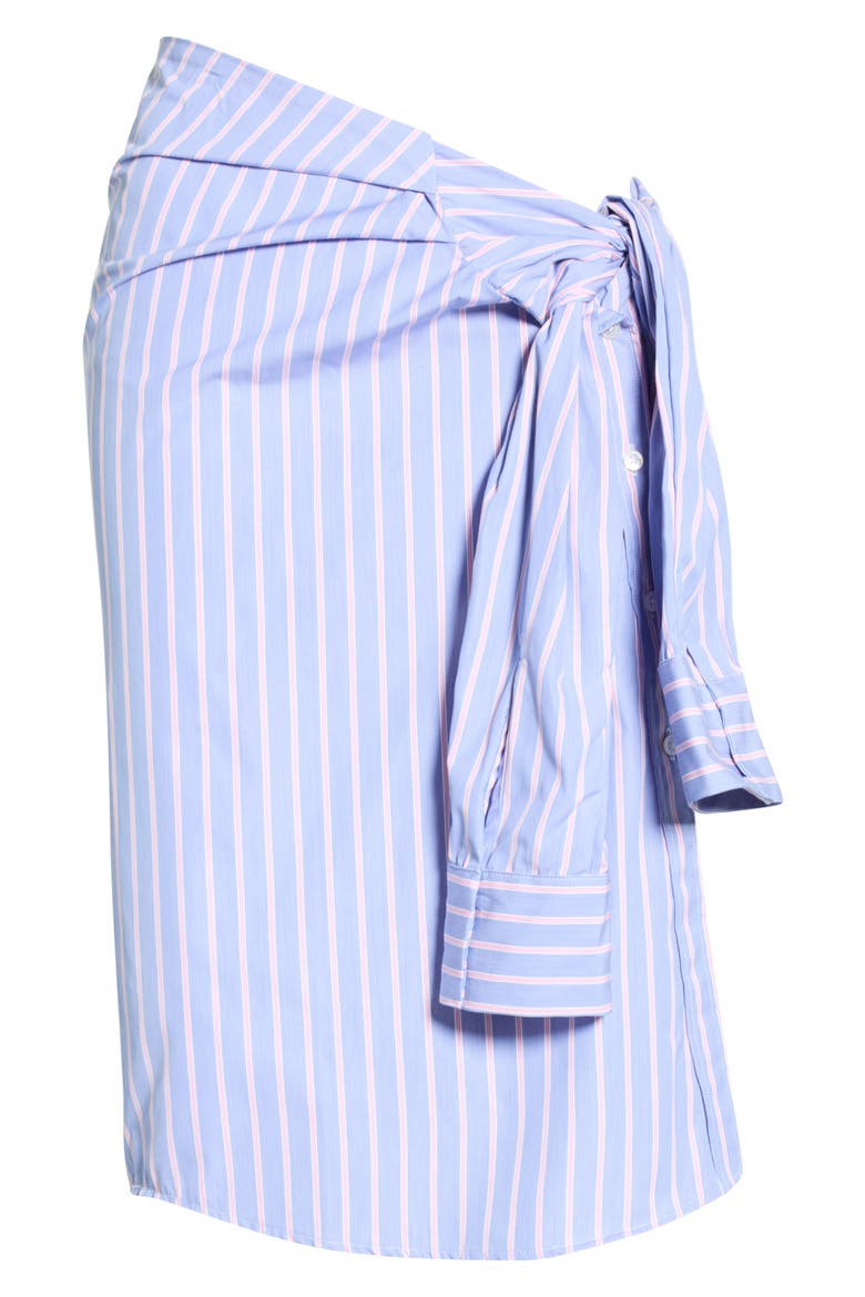 Stripe Midi Wrap Skirt, Alternate, color, AMALFI STRIPE