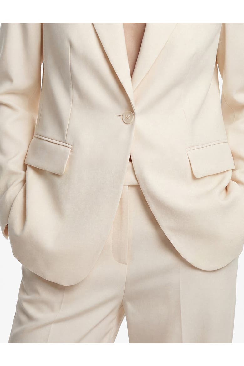 High Rise Wide Leg Tailored Trousers, Alternate, color, OFF WHITE