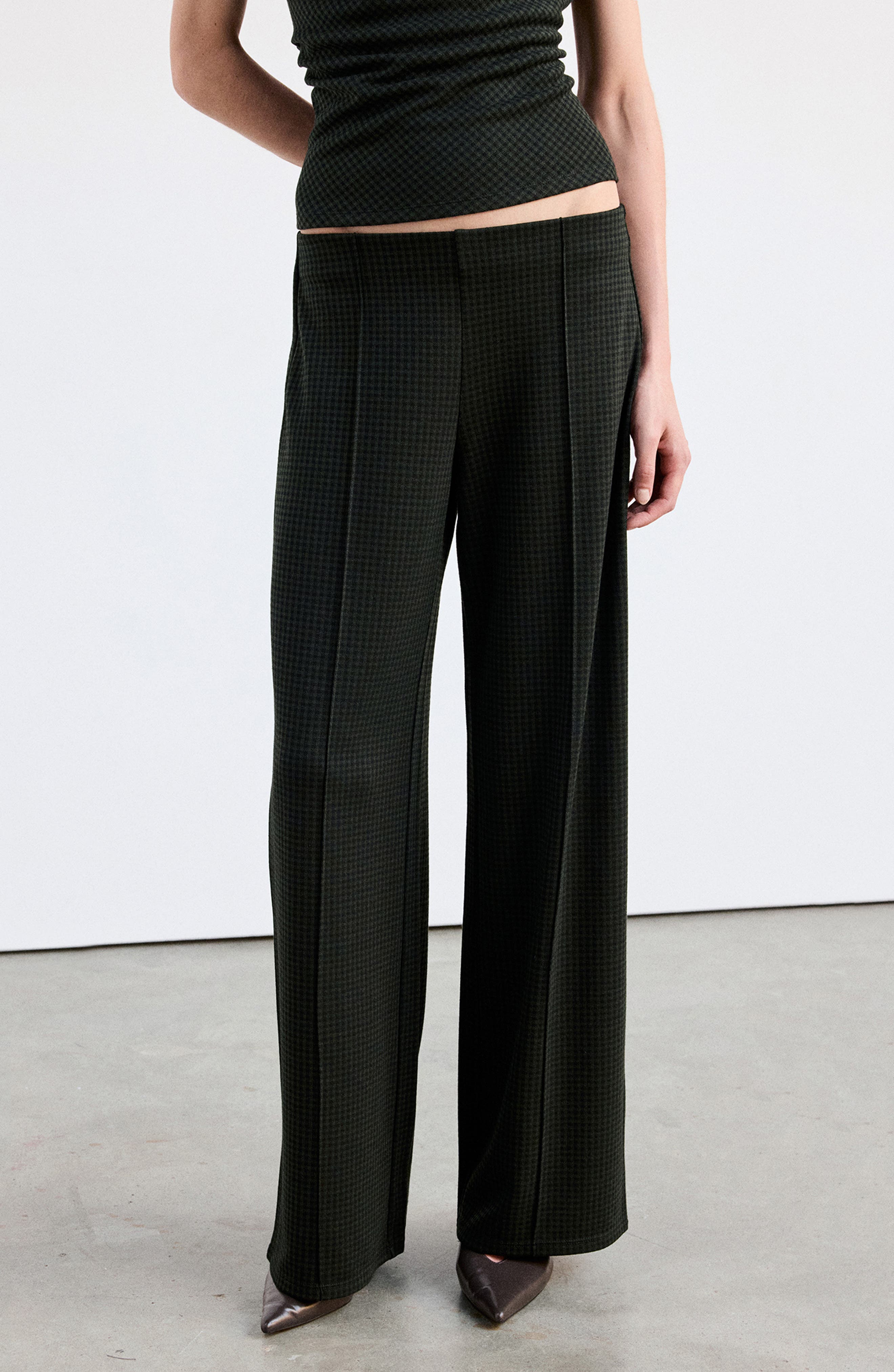 MANGO Straight Leg High Waist Trousers (Women) | Nordstrom