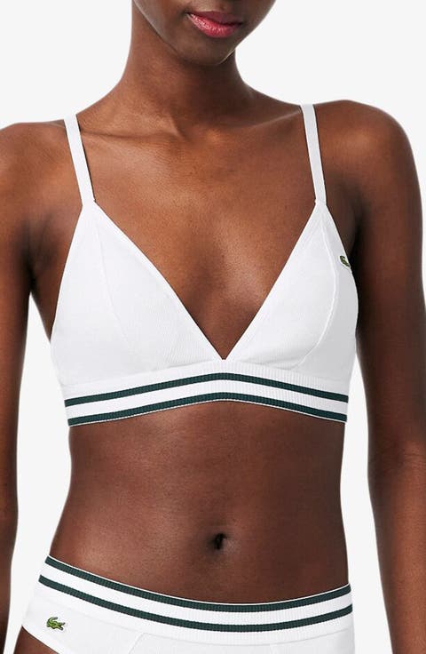 Cotton Blend Rib Triangle Bralette