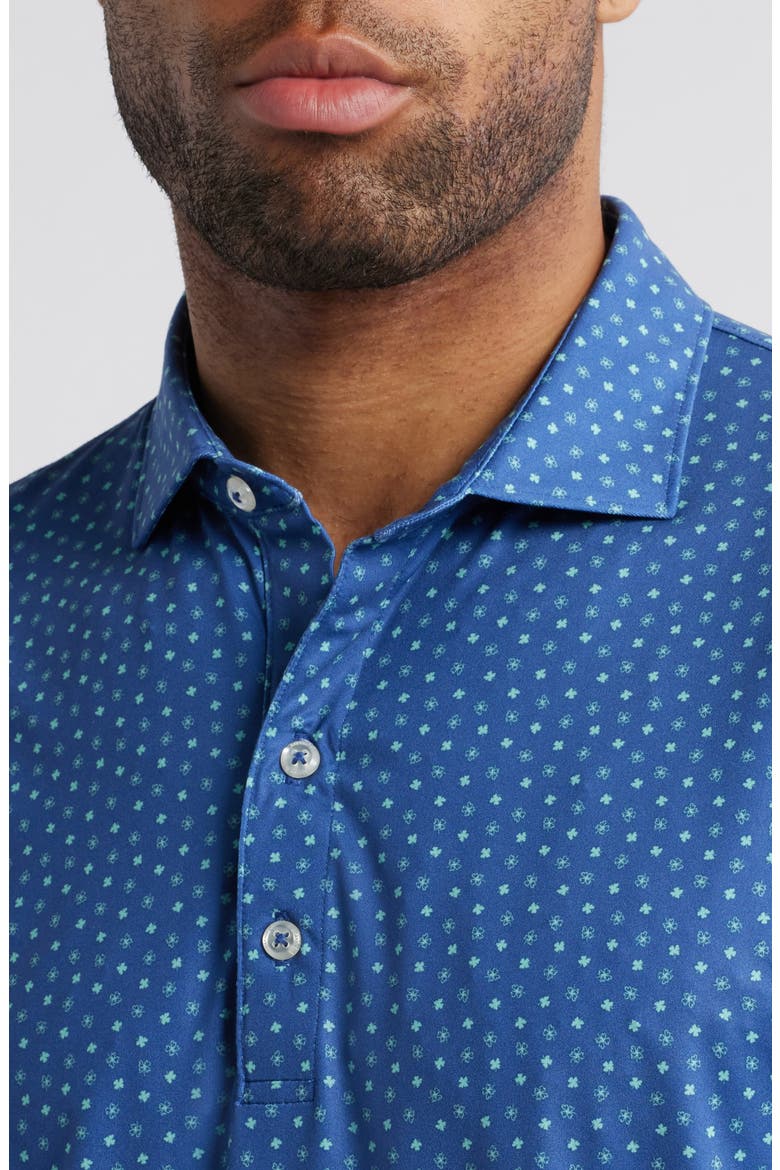 Top o' the Morning Scatter Print PREP-FORMANCE Golf Polo, Alternate, color, LAKE
