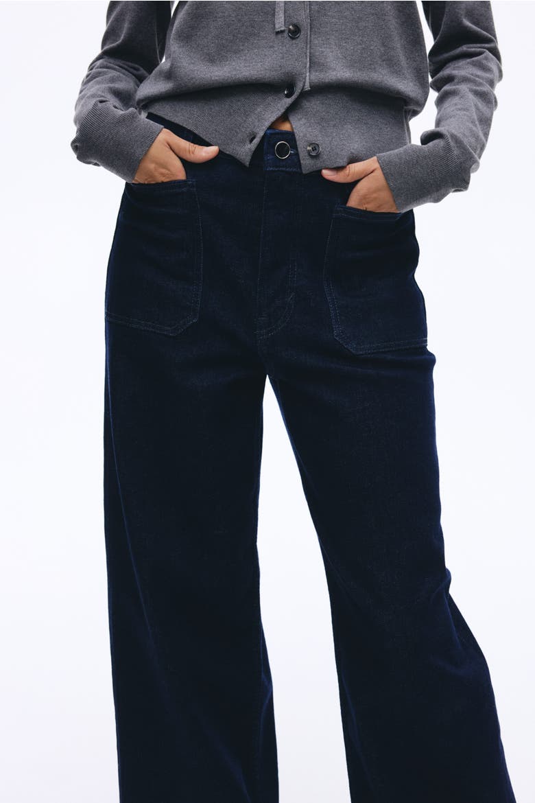 Wide High Jeans, Alternate, color, Dark denim blue